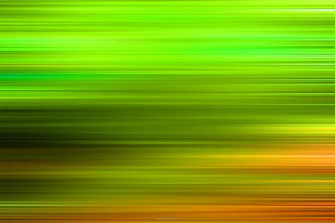 Horizontal verwischte Streifen in Grün, Gelb und Orange, die von oben nach unten ineinander übergehen.