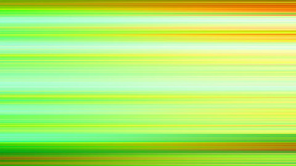 Abstraktes Muster aus horizontalen, leicht unscharfen Streifen in Grün, Gelb, Orange und Hellgrün, die von oben nach unten ineinanderlaufen.