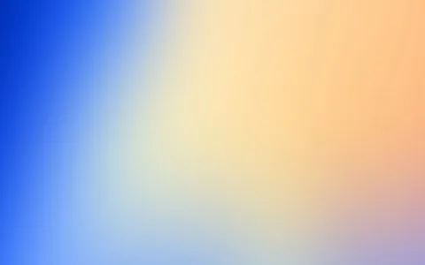 Weich verwischter Farbverlauf von tiefblau links über helles Creme in der Mitte bis zu warmem Orange und Lila rechts unten.