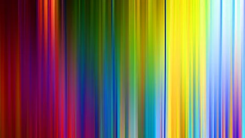 Vertikale, verwischte Streifen in Rot, Violett, Grün, Blau und Gelb, die von links nach rechts ineinander übergehen.