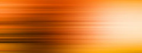 Horizontale, verwischte Streifen in Orange und Braun, die nach rechts hin in helles Gelb und Creme übergehen.