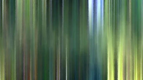 Abstrakte vertikale Streifen in Grün-, Blau- und Gelbtönen mit malerischer, leicht körniger Textur