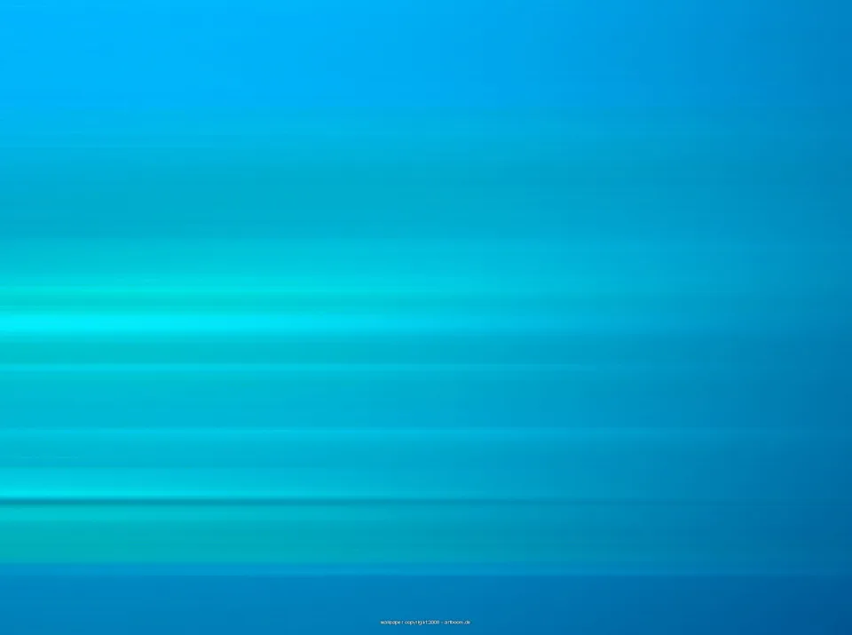 Abstrakter Verlauf in Blau und Türkis mit horizontalen, leuchtenden Streifen, die von hellem Türkis in der Bildmitte zu dunklerem Blau am Rand übergehen.