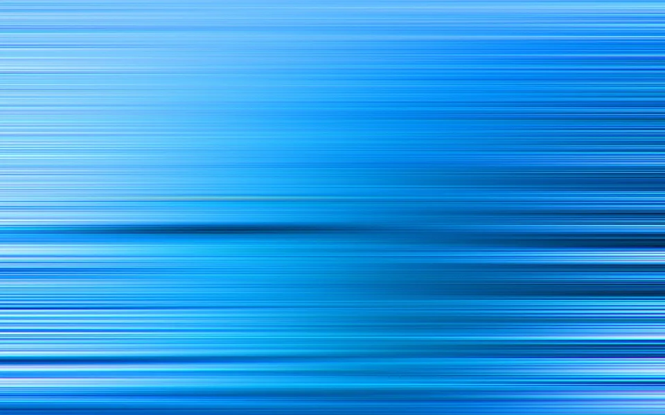 Abstrakte Fläche aus horizontalen blauen Streifen, die von hellem Hellblau links zu tiefem Dunkelblau rechts verlaufen.
