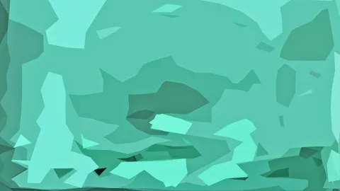 Abstrakte Low-Poly-Fläche aus türkisfarbenen und mintgrünen Facetten mit hellen und dunklen Flächen.
