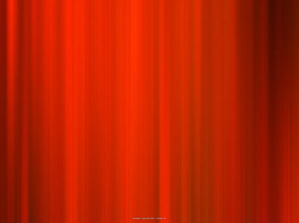 Vertikale rote Lichtstreifen mit dunkleren Rändern, unten mittig ein kleiner Copyright-Hinweis.
