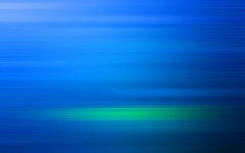 Abstrakte blaue Fläche mit horizontalen Schlieren und einem leuchtend grünen Lichtband im unteren Drittel.