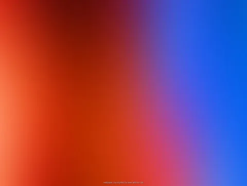 Weicher diagonaler Farbverlauf von orangerot links oben über Violett in der Mitte zu leuchtendem Blau rechts.