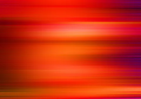 Abstrakte Komposition aus horizontalen, verschwommenen Streifen in Rot, Orange und Violett, die von links nach rechts ineinanderfließen.