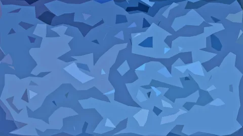 Abstraktes Muster aus unregelmäßigen blauen Flächen in verschiedenen Blautönen, dicht aneinandergereiht, mit dunkleren und helleren Dreiecken.