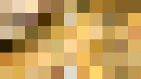 Mosaik aus quadratischen Feldern in Gelb-, Ocker- und Brauntönen, ohne erkennbares Motiv.
