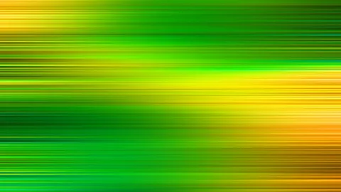 Abstrakte horizontale Streifen in Grün, Gelb und Orange, die von links nach rechts verlaufen und wie eine Bewegungsunschärfe wirken.