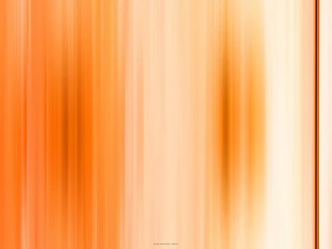 Abstraktes Bild aus senkrechten, verwischten Streifen in Orange, Cremeweiß und Braun, rechts eine dunkle senkrechte Linie.