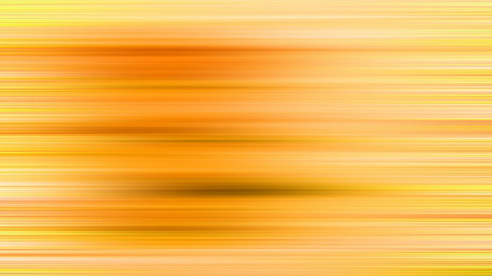 Abstrakte Komposition aus horizontalen, verwischten Streifen in Gelb, Orange und Ocker, dunklere Bereiche in der oberen Mitte und unten.