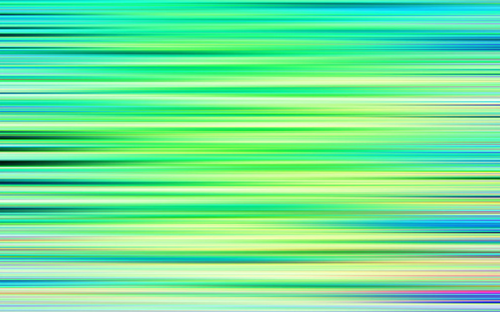 Abstraktes Muster aus horizontalen, leicht verwischten Streifen in Grün, Türkis, Weiß und vereinzelt Blau und Magenta.