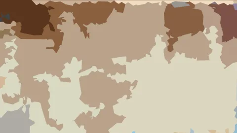 Abstrakte, unregelmäßige Flächen in Beige, Braun und Grau, am oberen Rand dunkler.