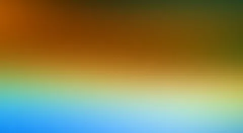 Unscharfer Farbverlauf von Orange und Braun oben über Gelbgrün in der Mitte bis zu Hellblau unten.