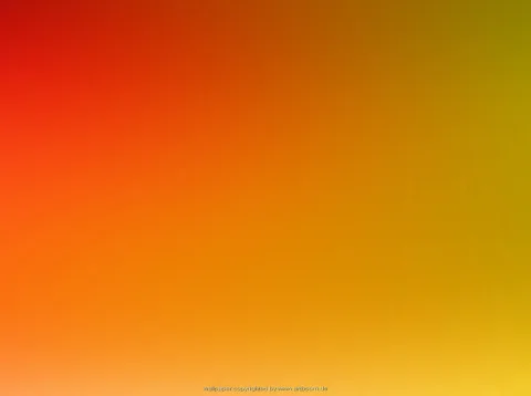 Diagonaler Farbverlauf von Rot oben links über Orange zu Gelb unten rechts, oben rechts mit olivgrünem Ton.