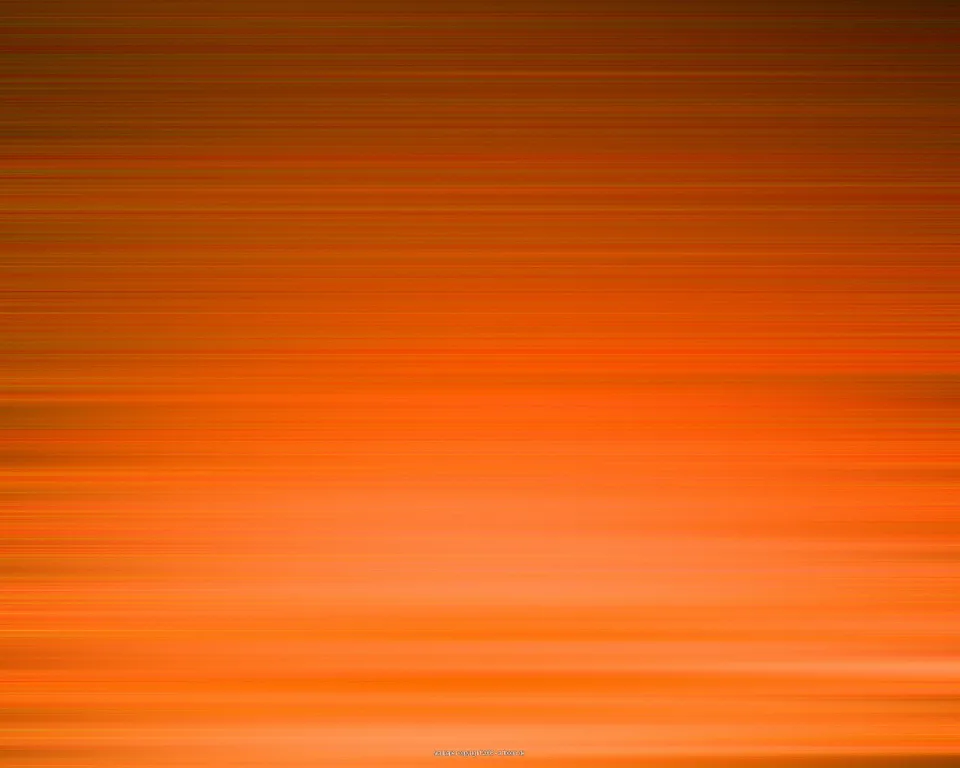Horizontale, verwischte Streifen in Orange und Rotorange, die oben dunkler und unten heller werden.