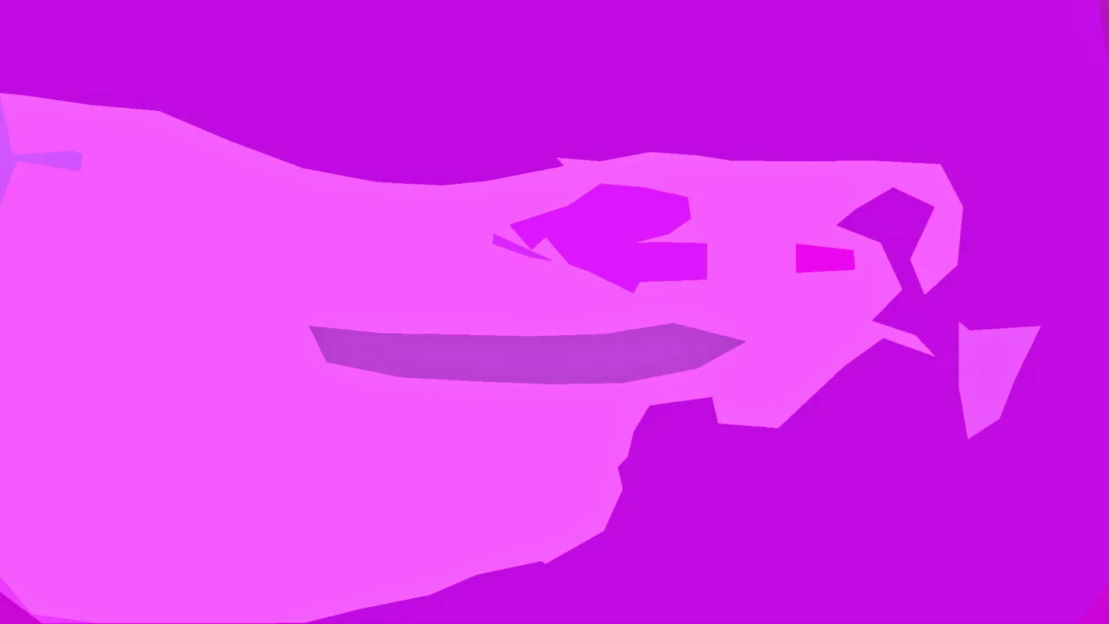 Abstrakte magentafarbene Formen auf violettem Grund.