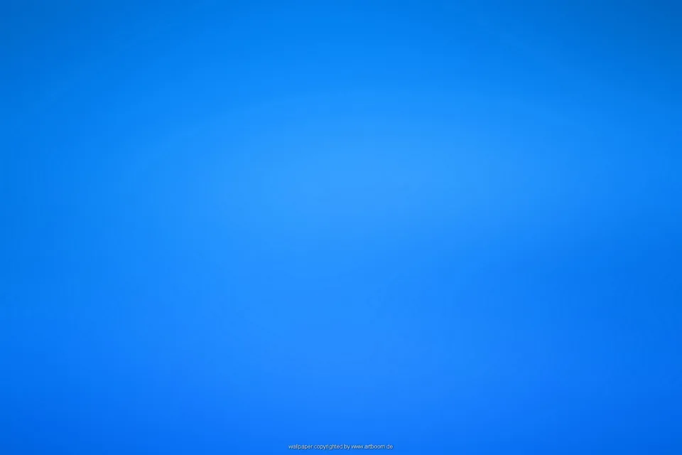 Gleichmäßiger blauer Farbverlauf, in der Mitte etwas heller und zu den Rändern hin dunkler werdend.