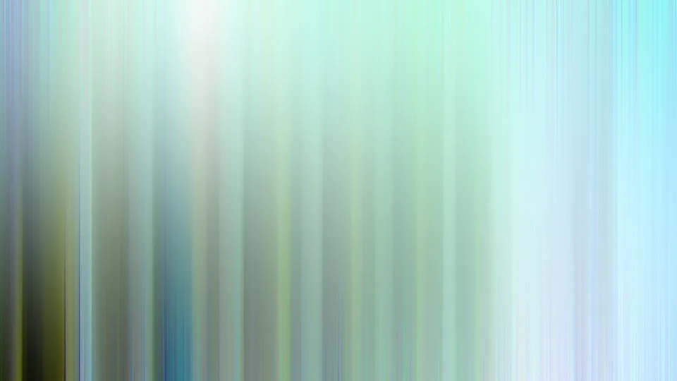 Weich verlaufende vertikale Streifen in Grün, Blau, Grau und einem hellen Schimmer oben in der Mitte.