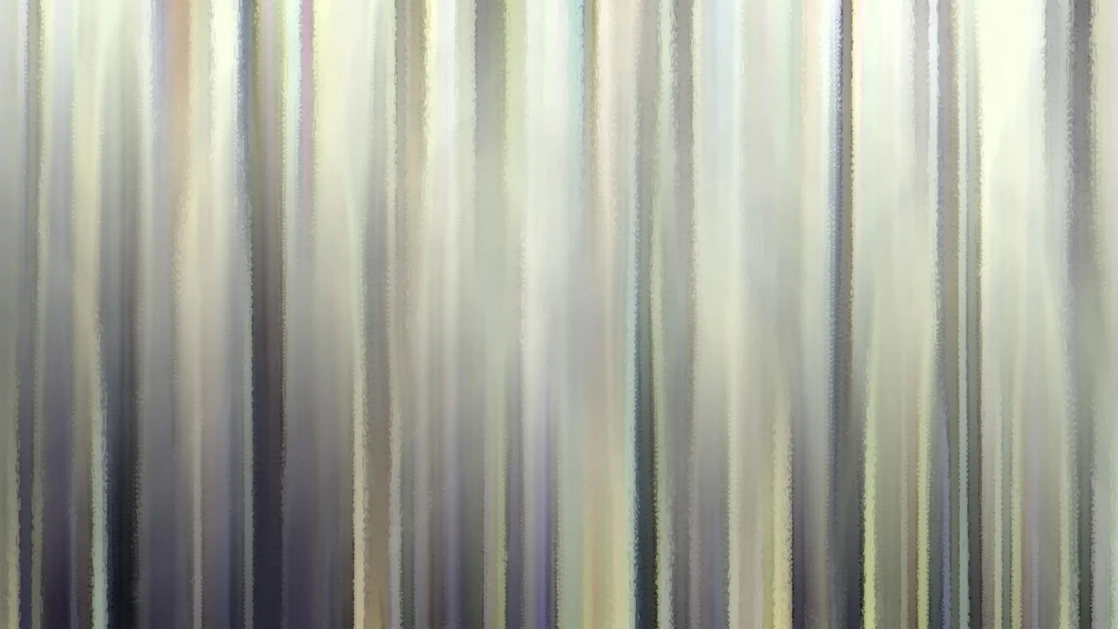 Abstraktes Bild aus senkrechten, weich verlaufenden Streifen in Grau, Lavendel, Creme und hellem Gelb.