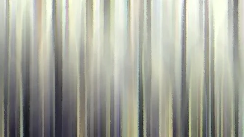 Abstraktes Bild aus senkrechten, weich verlaufenden Streifen in Grau, Lavendel, Creme und hellem Gelb.