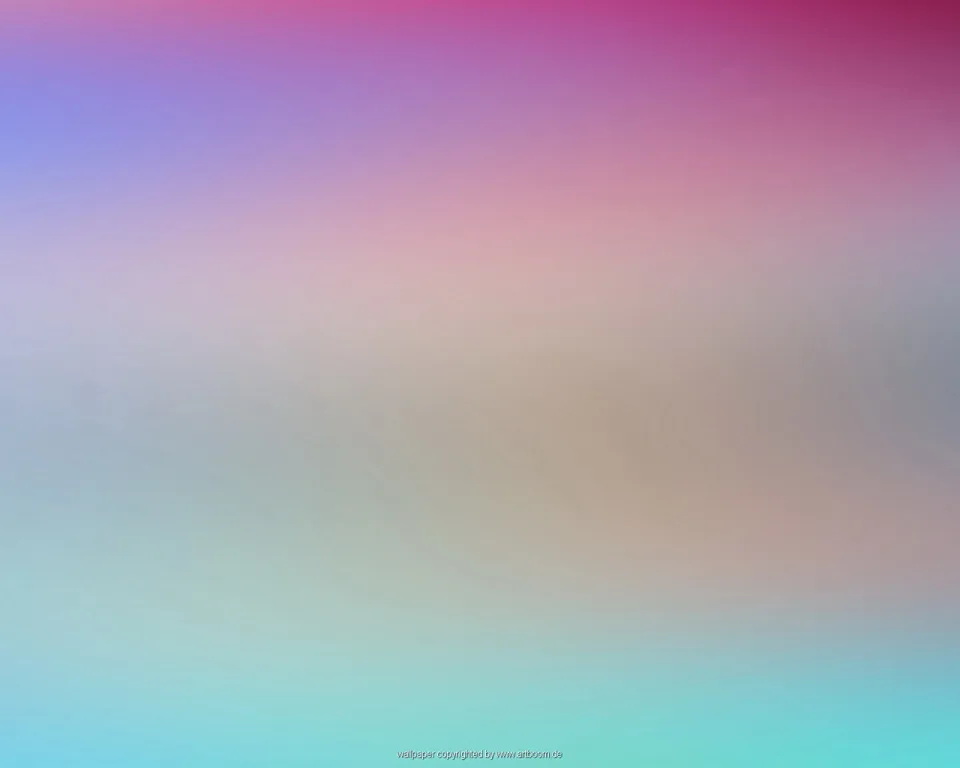 Unscharfer Farbverlauf von Magenta oben über Blau und Beige bis Türkis unten