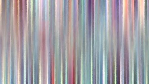 Abstrakte Komposition aus senkrechten, pastellfarbenen Streifen in Rosa, Blau, Grün und Grau mit malerisch verwischten Kanten.