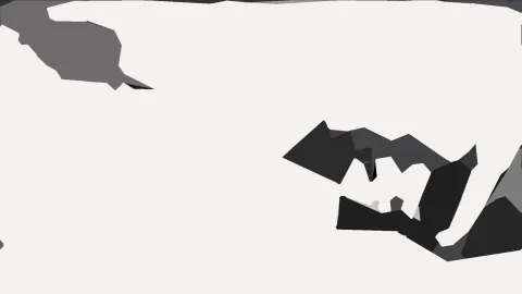 Abstrakte graue und schwarze Polygonformen auf hellem, weißem Hintergrund.