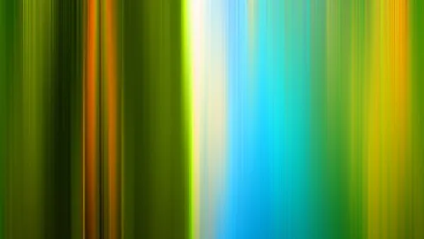 Abstrakte vertikale Farbstreifen in Grün, Gelb, Orange und Hellblau, die von oben nach unten verlaufen und zur Mitte hin in einen hellen Lichtstreifen übergehen.