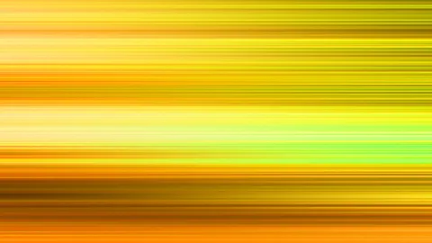 Abstraktes Bild aus horizontalen, leicht verwischten Streifen in Gelb, Orange und einzelnen Grüntönen.