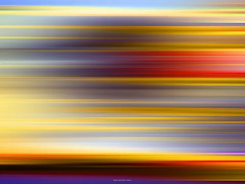 Abstrakte horizontale Streifen in Gelb, Orange, Rot und Violett, weich verwischt, mit hellen Bereichen in der Mitte.