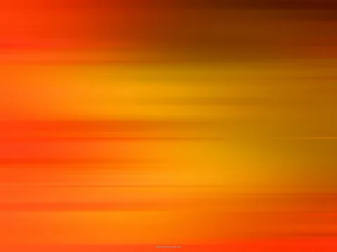 Abstrakter Hintergrund aus waagerechten, unscharfen Streifen in Orange, Gelb und Rot, oben dunkler werdend.