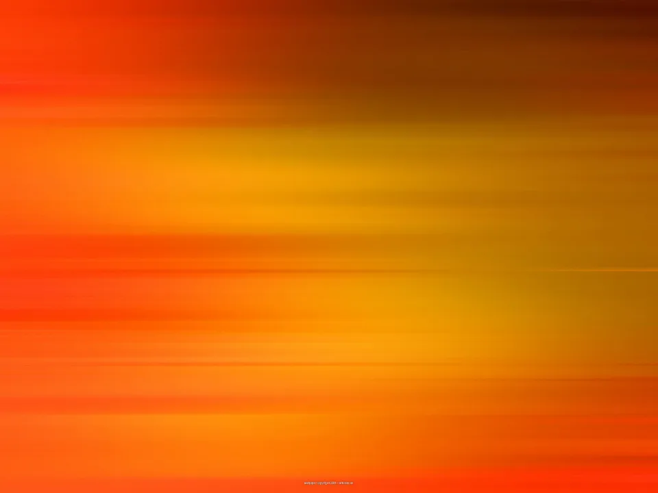 Abstrakter Hintergrund aus waagerechten, unscharfen Streifen in Orange, Gelb und Rot, oben dunkler werdend.