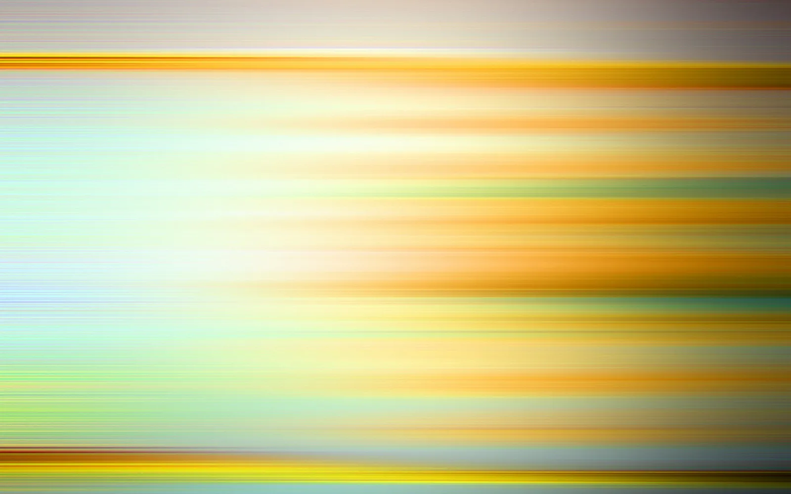 Abstrakte horizontale Streifen in Gelb, Orange und Mintgrün, die von links nach rechts verwischen, mit hellen Zonen in der Mitte.