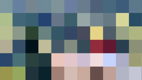 Quadratisches Raster aus gedämpften Blau-, Oliv-, Bordeaux- und Rosatönen