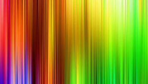 Vertikale, verwischte Linien in Rot, Orange, Gelb und Grün, die von links nach rechts ineinander übergehen.