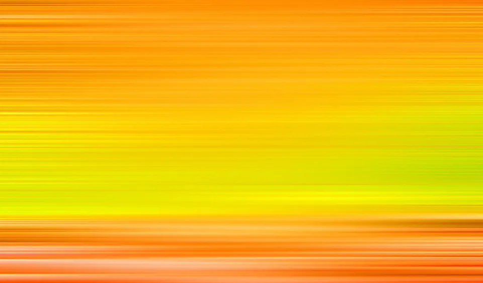 Verwischte horizontale Streifen in Orange, Gelb und Hellgrün, die von oben nach unten ineinander übergehen.