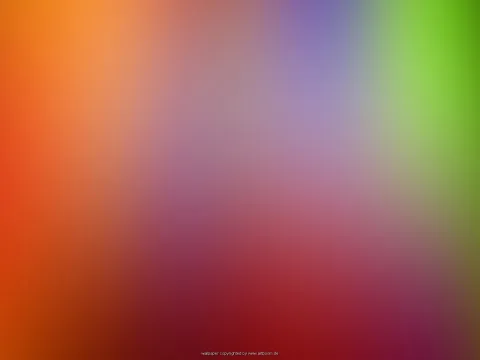 Weich verwischter Farbverlauf von Orange links oben über Violett in der Mitte bis Grün rechts oben, unten dominiert Rot.