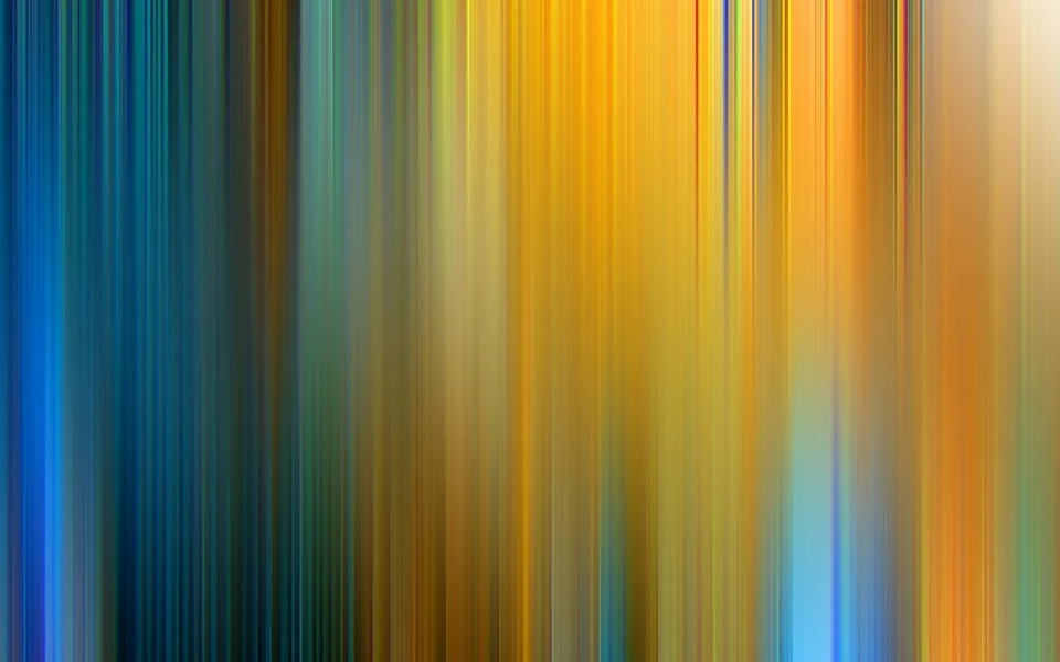 Vertikale Streifen in Blau, Türkis, Gelb und Orange, die weich ineinander übergehen.