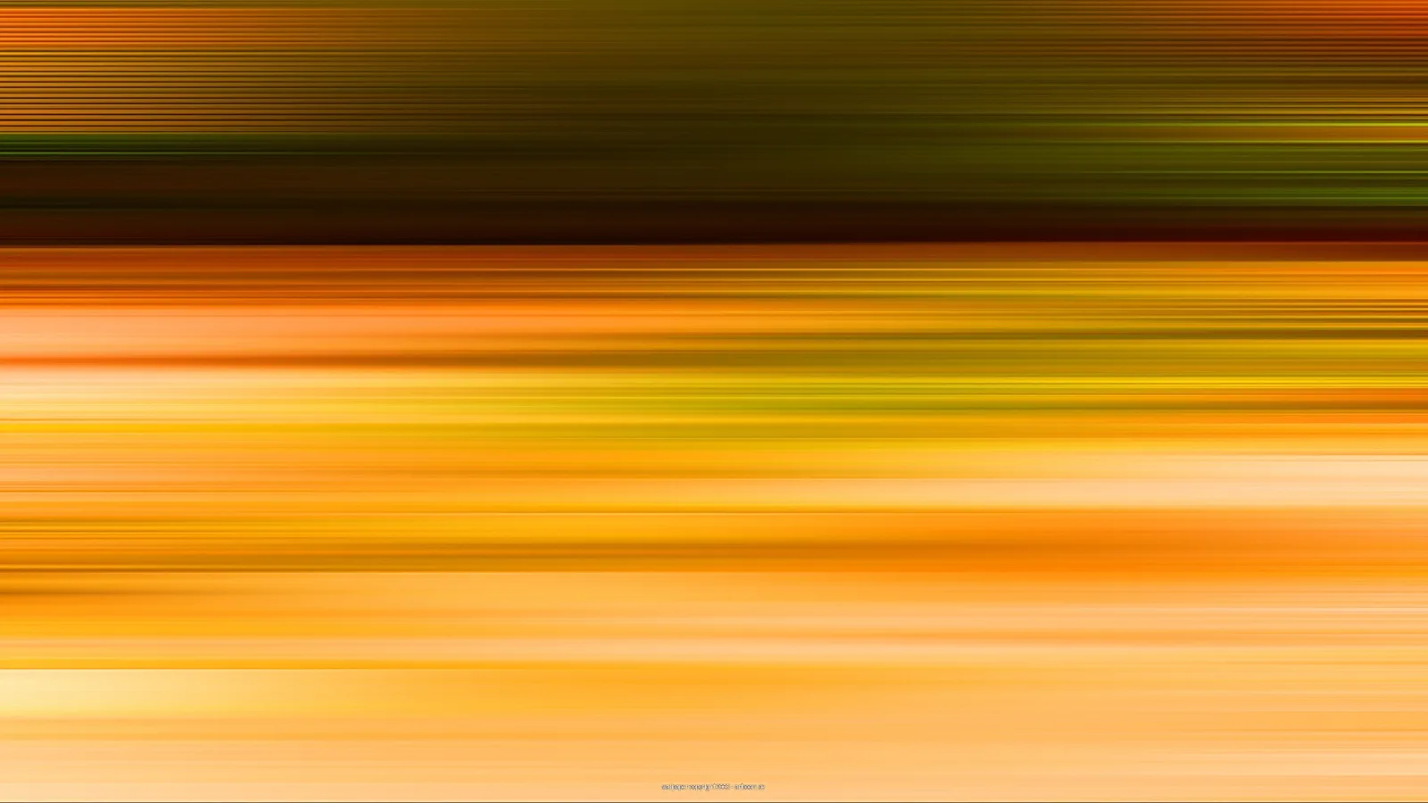 Abstrakte horizontale Streifen aus Orange, Gelb und dunklem Olivgrün, die in Bewegungsunschärfe ineinander übergehen.