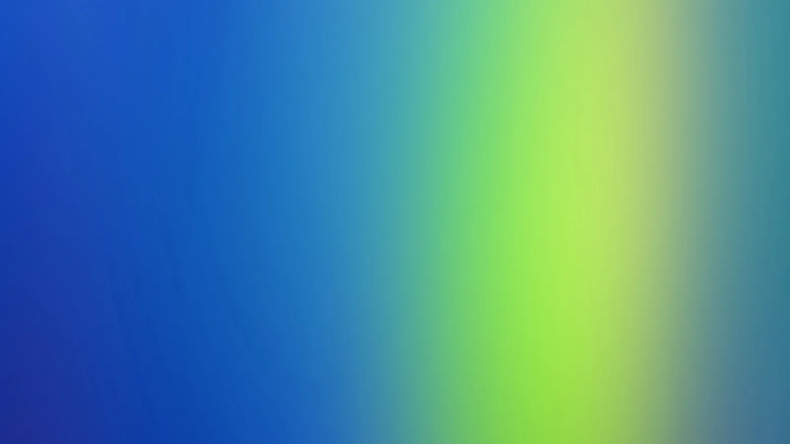 Unscharfer Farbverlauf von tiefblau links über Blau und Türkis zu leuchtendem Grün und Blaugrau rechts.