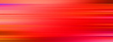 Abstrakte horizontale Streifen in Rot, Orange und Rosa, die wie Bewegungsunschärfe von links nach rechts verlaufen, mit einem violetten Schimmer am oberen linken Rand.