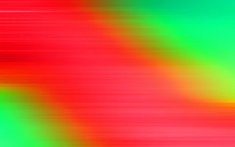 Abstrakter Farbverlauf in Rot, Pink, Orange und Grün mit horizontalen, verwischten Streifen