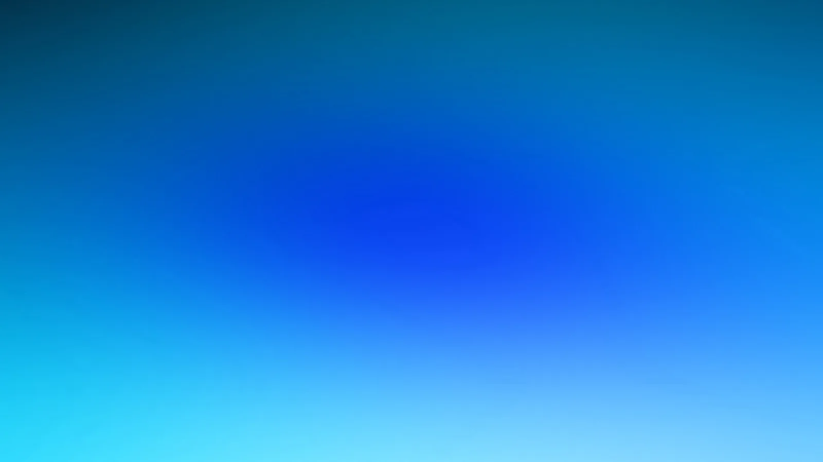 Unscharfer Farbverlauf von dunklem Petrolblau oben über leuchtendes Blau in der Mitte bis zu hellem Cyan am unteren Rand.