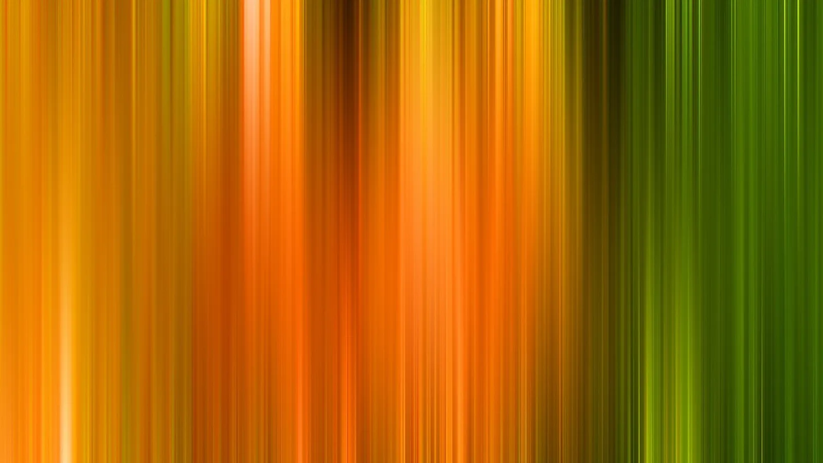 Abstrakte vertikale Streifen in Orange, Gelb und Grün, die von links nach rechts von warmen zu kühleren Farbtönen übergehen.
