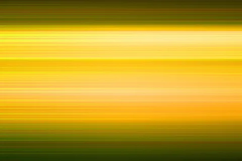 Abstrakte horizontale Streifen in Gelb, Orange und Grün, die von dunklen Rändern oben und unten zur hellen gelben Mitte verlaufen.