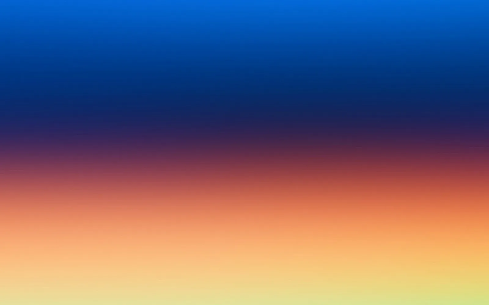 Weicher Farbverlauf von tiefblau oben über violett und Orange bis zu hellgelbem Grün unten, horizontal gestreift ohne erkennbare Motive.